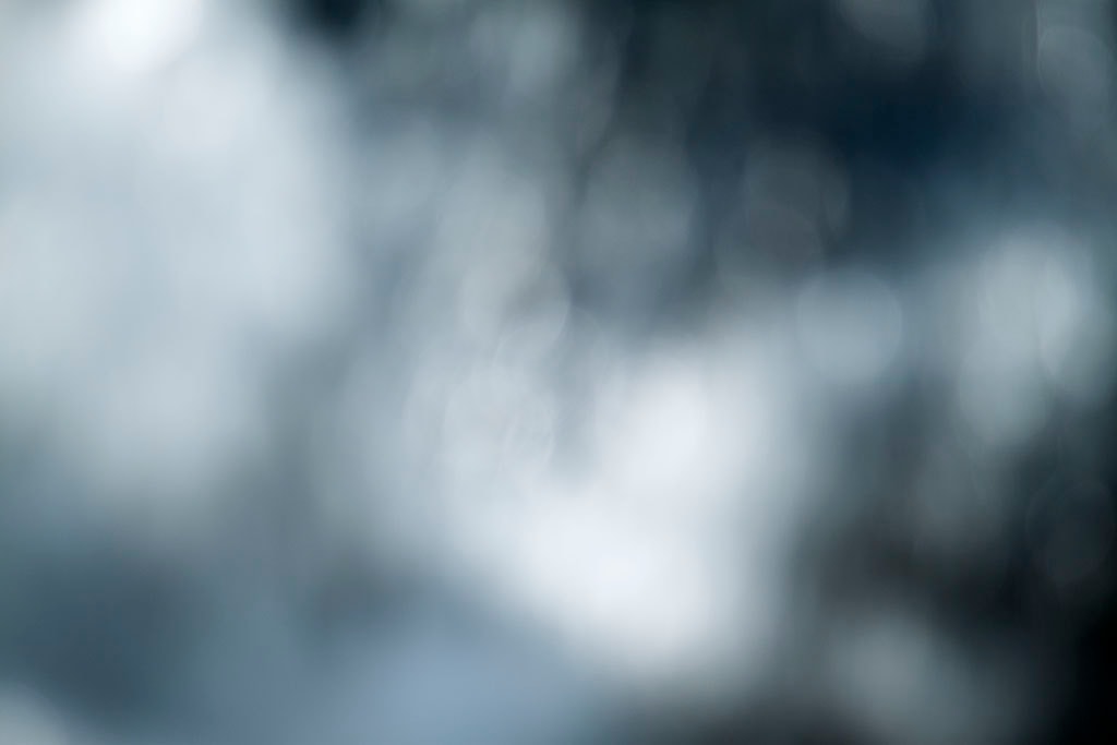 Cascade Springs & Alpine Loop, UT 2016 — cool blue-grey bokeh with soft white orbs upper frame