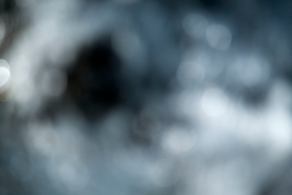 Cascade Springs & Alpine Loop, UT 2016 — cool silver-grey bokeh with dark shadow and white orbs