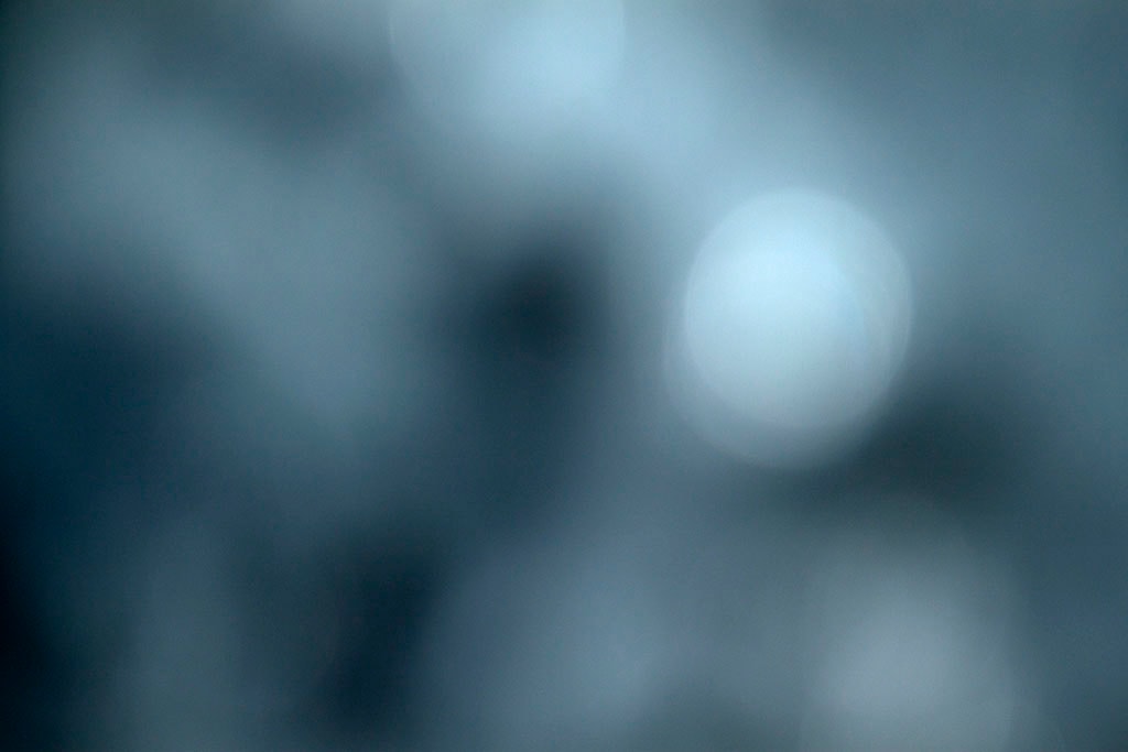 Cascade Springs & Alpine Loop, UT 2016 — cool blue-grey bokeh with single bright white orb