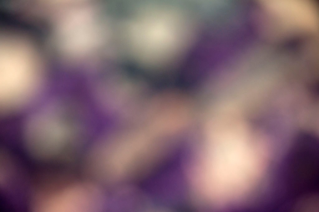Depoe Bay, OR 2017 — deep purple bokeh abstract, large white orbs on diagonal violet and teal ground