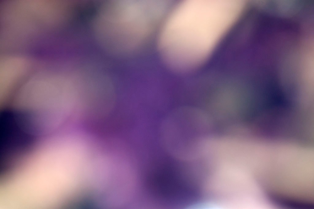 Depoe Bay, OR 2017 — deep purple bokeh abstract, large overlapping blush and grey orbs on saturated violet ground
